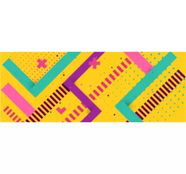 Muurstickers slaapkamer lijntjes patroon wand sticker - TenStickers