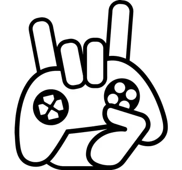 Gamer icoon videogame muursticker - TenStickers