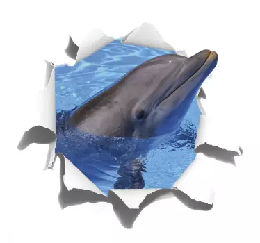 Muurdecoratie stickers Lachende dolfijn - TenStickers