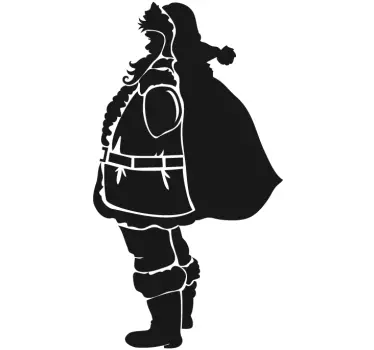 Kerstman sillhoutte sticker - TenStickers