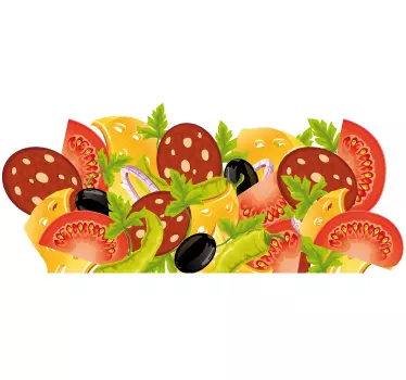 Muursticker keuken salade - TenStickers