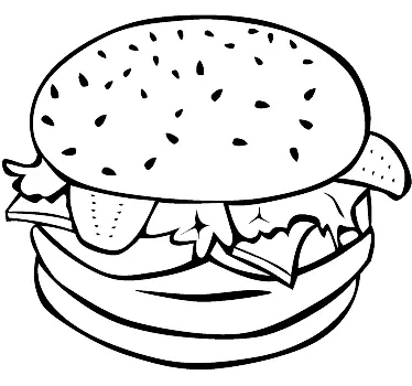 Muursticker keuken hamburger - TenStickers