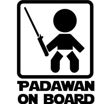 Baby aan boord van star wars auto zelfklevende sticker - TenStickers