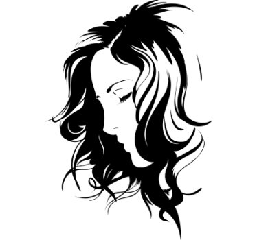 Sticker vrouw somber - TenStickers