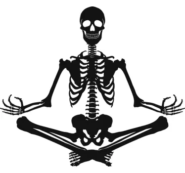 Muursticker gezondheid yoga skelet eigen kleur - TenStickers