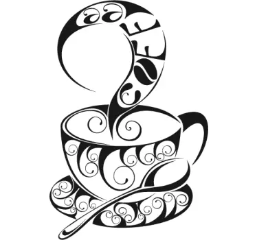 Sticker eenkleurig tas koffie - TenStickers