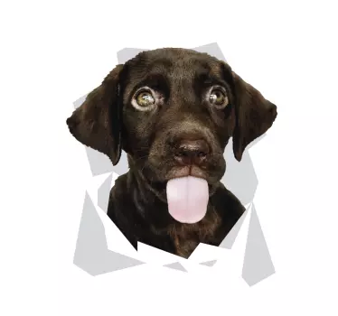 Laptopticker dieren honden hoofd - TenStickers