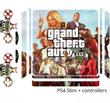PS4 sticker GTA V - TenStickers