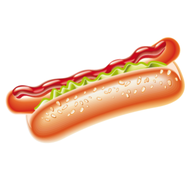 Muursticker keuken hot dog - TenStickers