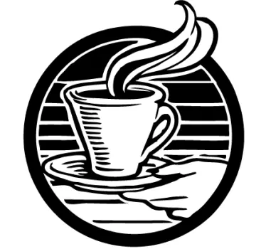 Kopje koffie sticker - TenStickers