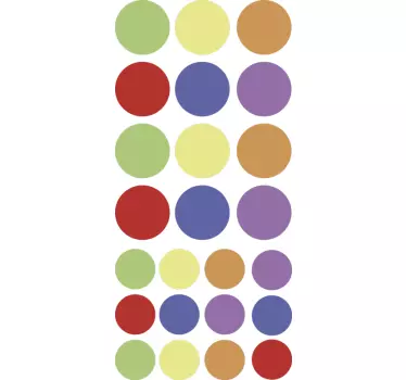 Levendige stippenindeling sticker geometrische vormen - TenStickers