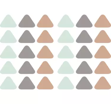 Pastel driehoekig patroon sticker geometrische vormen - TenStickers