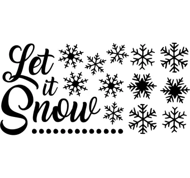 Raamsticker winter met kristallen - TenStickers