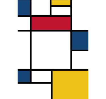 Raamsticker mondriaan kunst - TenStickers