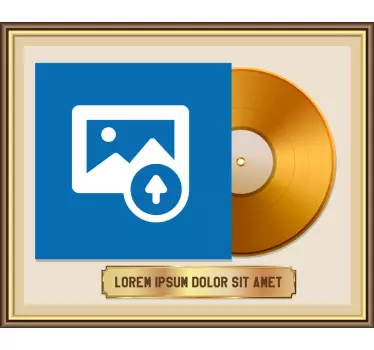 Gouden plaat met naam zelfklevende rock muursticker - TenStickers