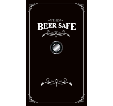 Zelfklevende koelkast sticker "the beer is safe" - TenStickers