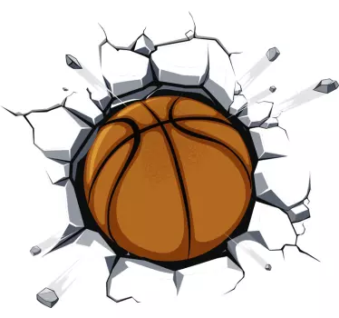 Basketbal zelfklevende sticker van de muur - TenStickers