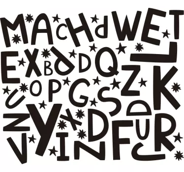 zelfklevende sticker raam alfabet - TenStickers