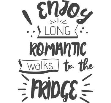 Romantische wandelingen naar de koelkast zelfklevende sticker - TenStickers