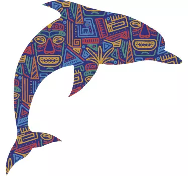 Stickers vissen kunst dolfijn - TenStickers