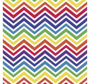 Raamsticker kleurrijke zigzag strepen - TenStickers