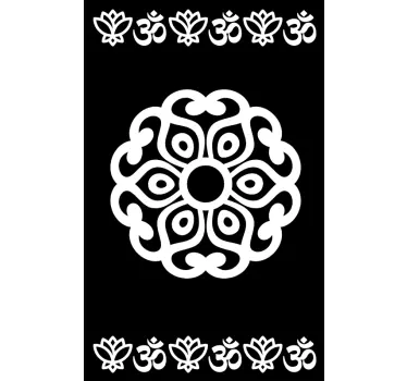Raamsticker mandala met Arabische tekens - TenStickers