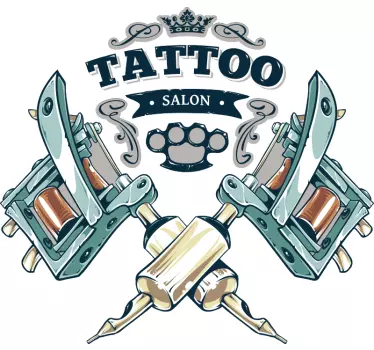 Tatoeage salon bord fashion sticker - TenStickers