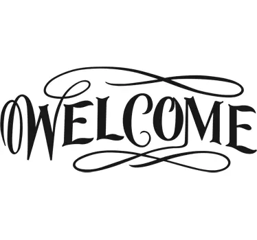 Deursticker welkom decoratie - TenStickers