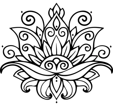 Zelfklevende muursticker bloem mandala - TenStickers