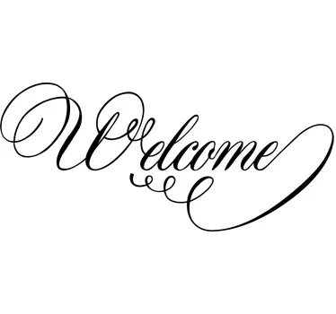 Deursticker welcome kalligrafie - TenStickers