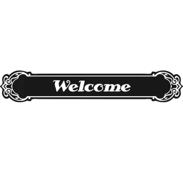 Deursticker welcome klassiek - TenStickers
