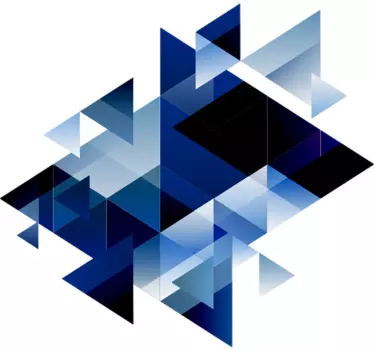 Geometrische vormen abstracte sticker - TenStickers