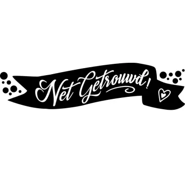 Huwelijk bruiloft vinyl sticker - TenStickers