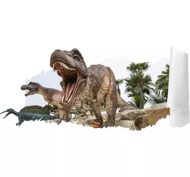 3d decor van de Jurassic Park muur - TenStickers