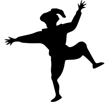 Piet silhouet raam zelfklevende sticker - TenStickers