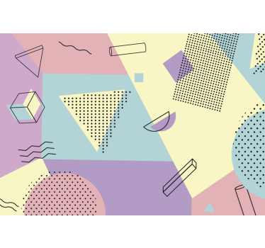 Pasteltint laptop memphis stijl - TenStickers
