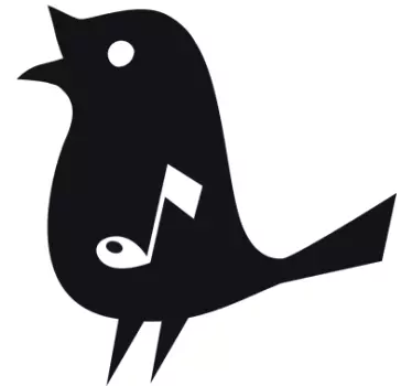 Raamsticker kinderkamer vogel muzieknoot - TenStickers