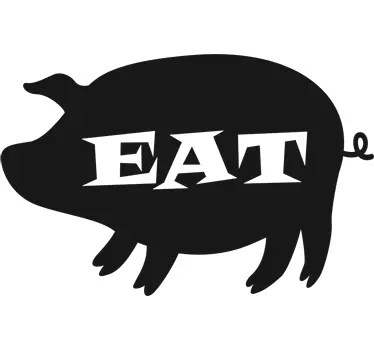 Muursticker Eat varken - TenStickers