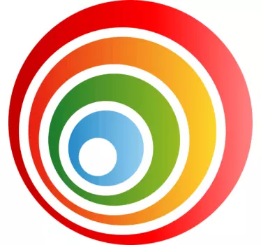 Sticker multikleur rond - TenStickers