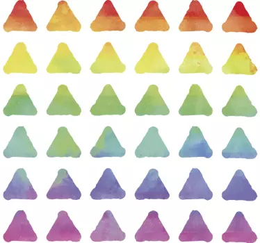 Sticker geometrische vormen kleurrijke driehoekpatronen - TenStickers
