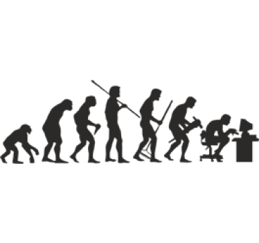 Sticker Evolutie van de mens - TenStickers