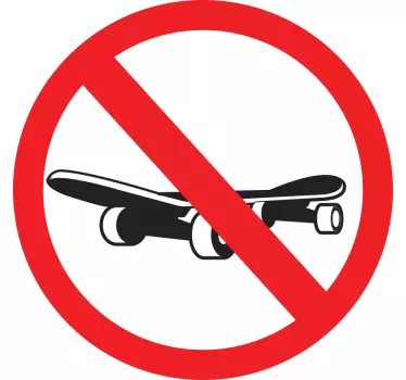 Verboden om te skaten bord sticker - TenStickers
