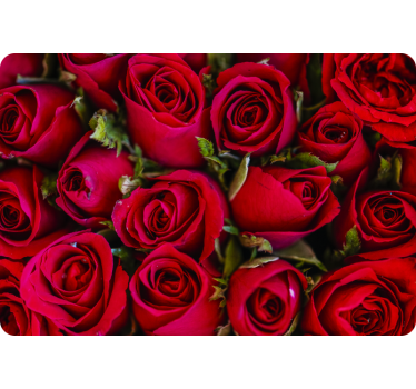 Rode bloemen laptop huid - TenStickers