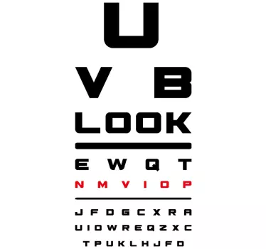 Oogtest visiekaart fashion sticker - TenStickers