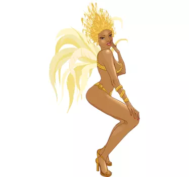 Sticker carnaval meisje bikini - TenStickers