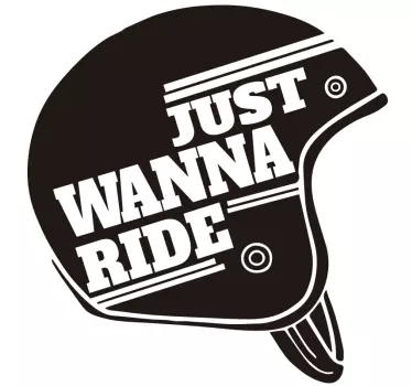 Ik wil gewoon op een motor sticker - TenStickers