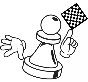 Schaakstuk gebaar Decoratie sticker games - TenStickers