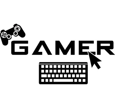 Gamer videogame muursticker - TenStickers