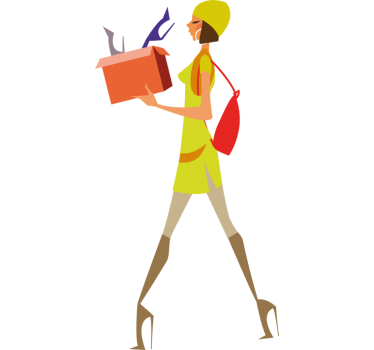 Sticker elegante vrouw schoenen - TenStickers
