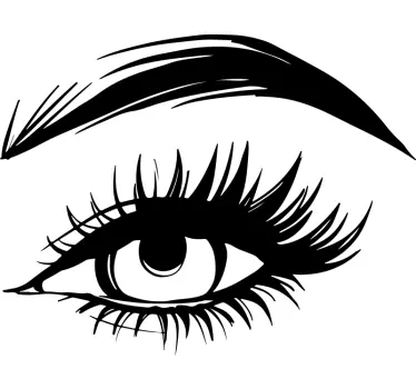 Schoonheidssalon vrouw oog muursticker - TenStickers